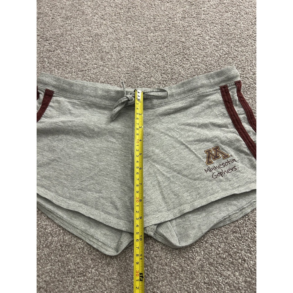 Vintage Sexy Minnesota Gophers Shorts Womens Large Gray Excellent Side Stripe - Picture 5 of 8